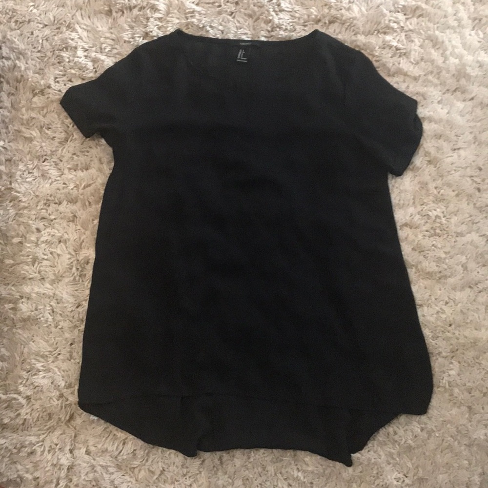 Black dressy sheer shirt